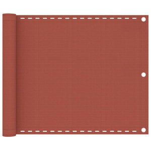 Vidaxl balkonscherm 75x300 cm hdpe terracottakleurig