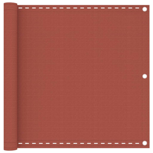 Vidaxl balkonscherm 90x500 cm hdpe terracottakleurig