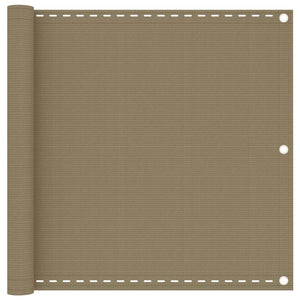 Vidaxl balkonscherm 90x500 cm hdpe taupe