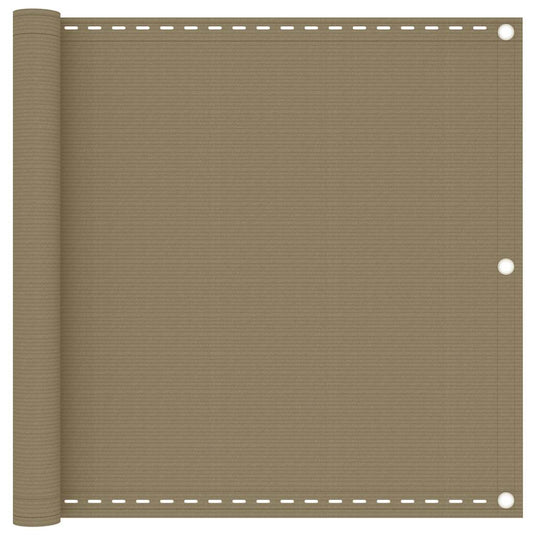 Vidaxl balkonscherm 90x500 cm hdpe taupe