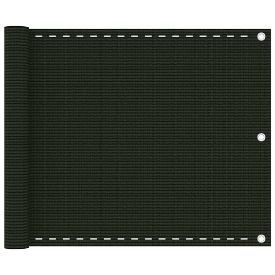 Vidaxl balkonscherm 75x400 cm hdpe donkergroen