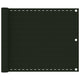 Vidaxl balkonscherm 75x600 cm hdpe donkergroen