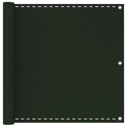 Vidaxl balkonscherm 90x600 cm hdpe donkergroen
