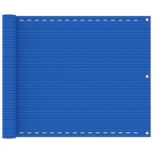 Vidaxl balkonscherm 75x500 cm hdpe blauw