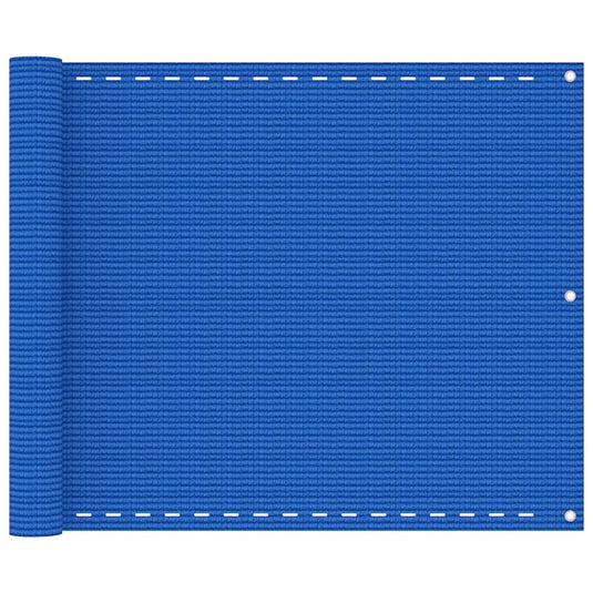 Vidaxl balkonscherm 75x500 cm hdpe blauw