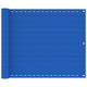 Vidaxl balkonscherm 75x500 cm hdpe blauw