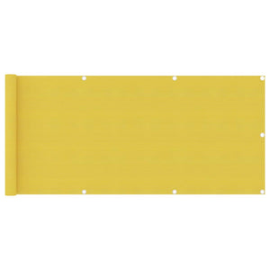 Vidaxl balkonscherm 75x500 cm hdpe geel