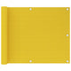 Vidaxl balkonscherm 75x600 cm hdpe geel