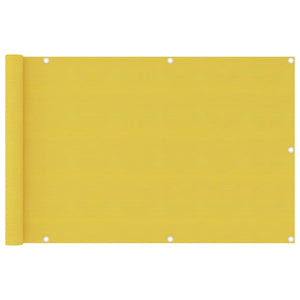 Vidaxl balkonscherm 90x400 cm hdpe geel