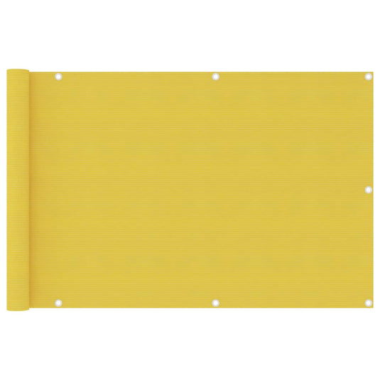 Vidaxl balkonscherm 90x400 cm hdpe geel
