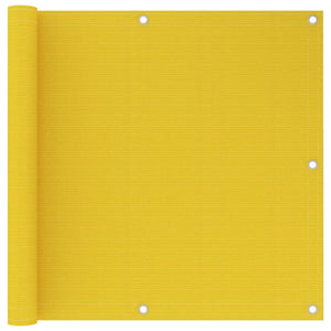 Vidaxl balkonscherm 90x600 cm hdpe geel