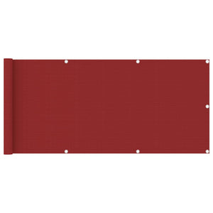 VidaXL Balkonscherm 75x400 cm HDPE rood