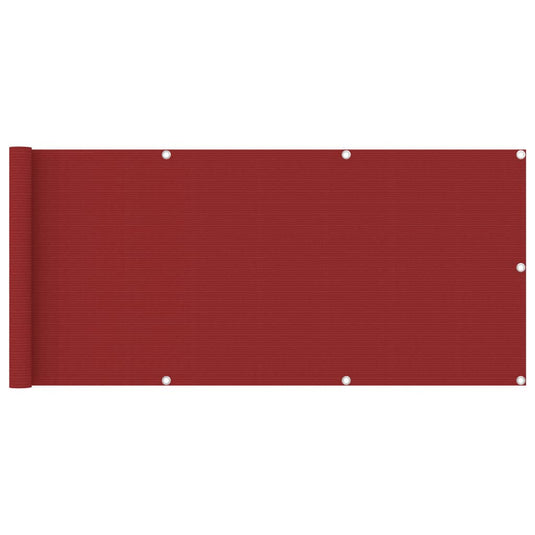 VidaXL Balkonscherm 75x400 cm HDPE rood