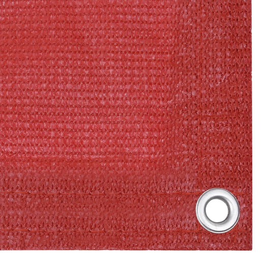 Vidaxl balkonscherm 75x500 cm hdpe rood