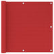 Vidaxl balkonscherm 90x300 cm hdpe rood
