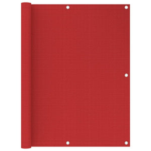 Vidaxl balkonscherm 120x500 cm hdpe rood