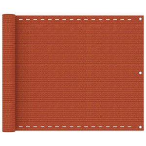 Vidaxl balkonscherm 75x300 cm hdpe oranje