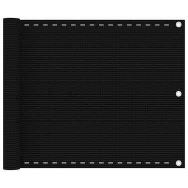 Vidaxl balkonscherm 75x500 cm hdpe zwart
