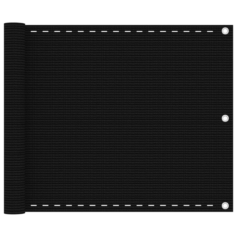 Load image into Gallery viewer, Vidaxl balkonscherm 75x600 cm hdpe zwart
