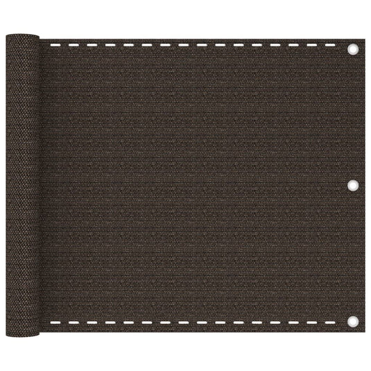 VidaXL Balkonscherm 75x500 cm HDPE bruin