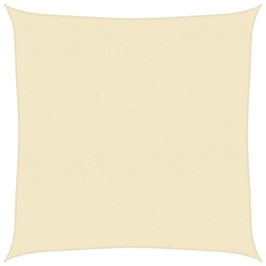Vidaxl zonnezeil 160 g m² 5x5 m hdpe crèmekleurig