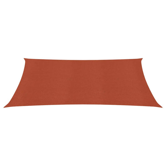 VidaXL Zonnezeil 160 g m² 3x4 m HDPE terracottakleurig