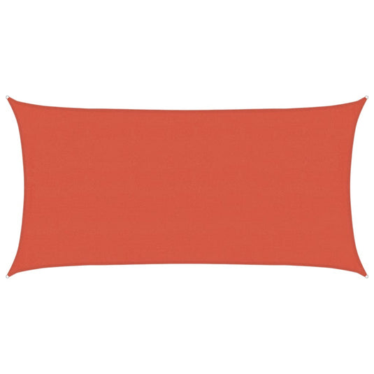 Vidaxl zonnezeil 160 g m² 4x7 m hdpe terracottakleurig
