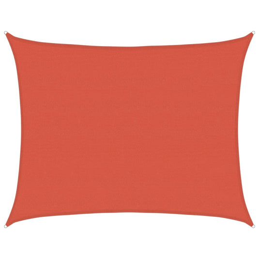 Vidaxl zonnezeil 160 g m² 6x7 m hdpe terracottakleurig