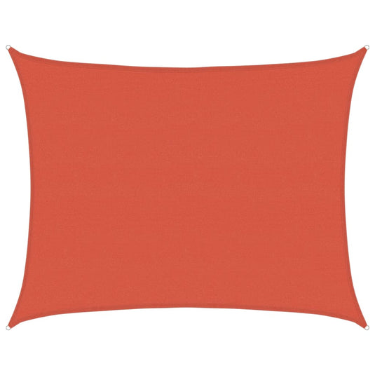 Vidaxl zonnezeil 160 g m² 6x8 m hdpe terracottakleurig