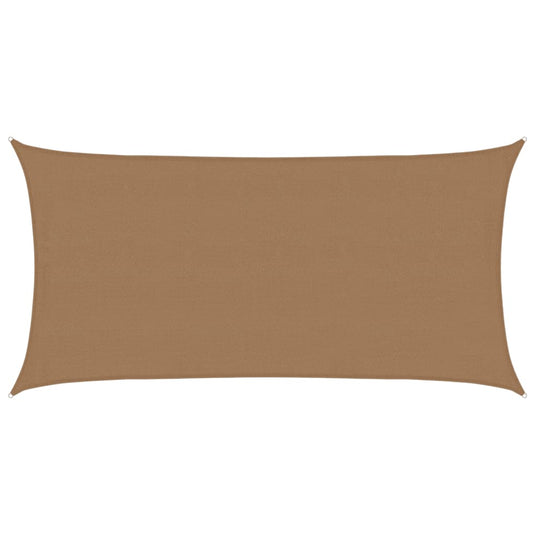 VidaXL Zonnezeil 160 g m² 4x7 m HDPE taupe