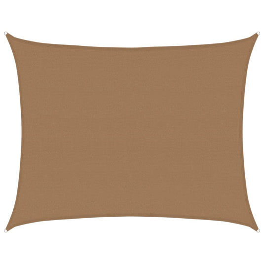 Vidaxl zonnezeil 160 g m² 6x8 m hdpe taupe