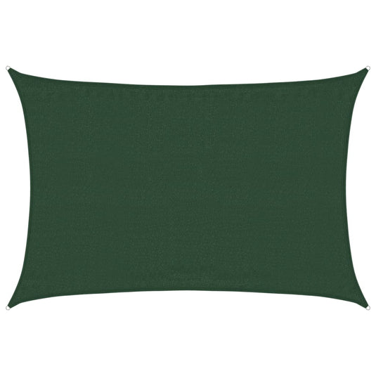 Vidaxl zonnezeil 160 g m² 3,5x4,5 m hdpe donkergroen