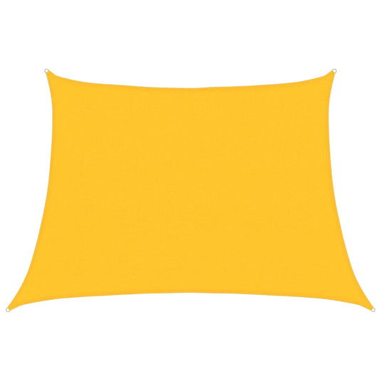 Vidaxl zonnezeil 160 g m² trapezium 4 5x3 m hdpe geel
