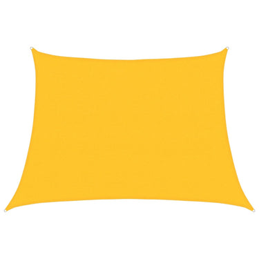 Vidaxl zonnezeil 160 g m² trapezium 4 5x3 m hdpe geel