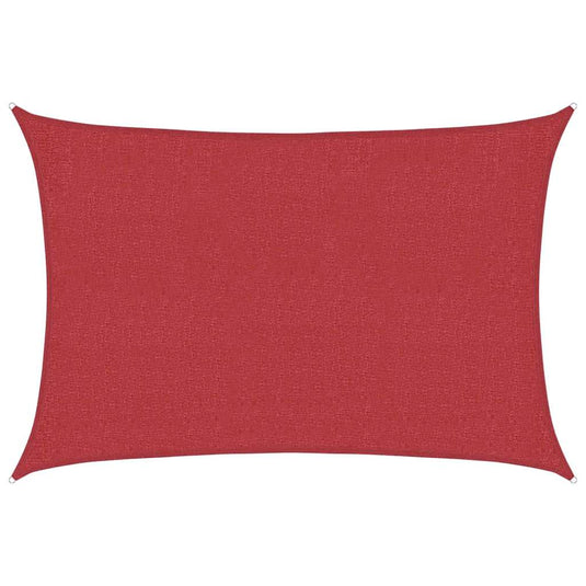 Vidaxl zonnezeil 160 g m² 3x5 m hdpe rood