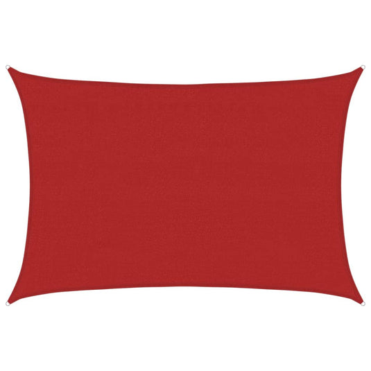 VidaXL Zonnezeil 160 g m² 4x6 m HDPE rood
