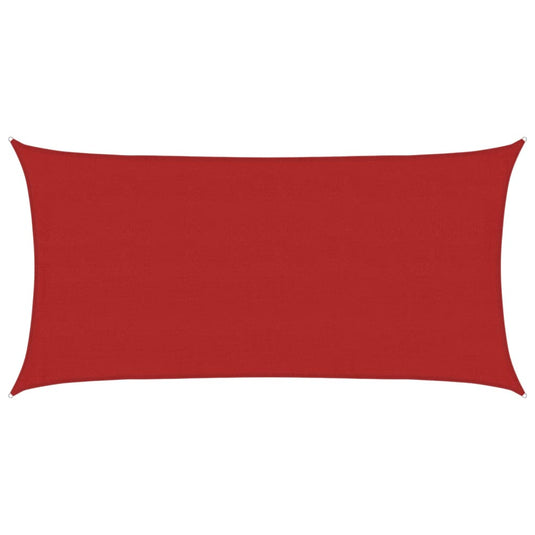 Vidaxl zonnezeil 160 g m² 4x7 m hdpe rood