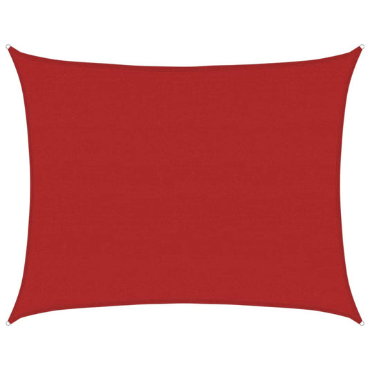 Vidaxl zonnezeil 160 g m² 6x8 m hdpe rood