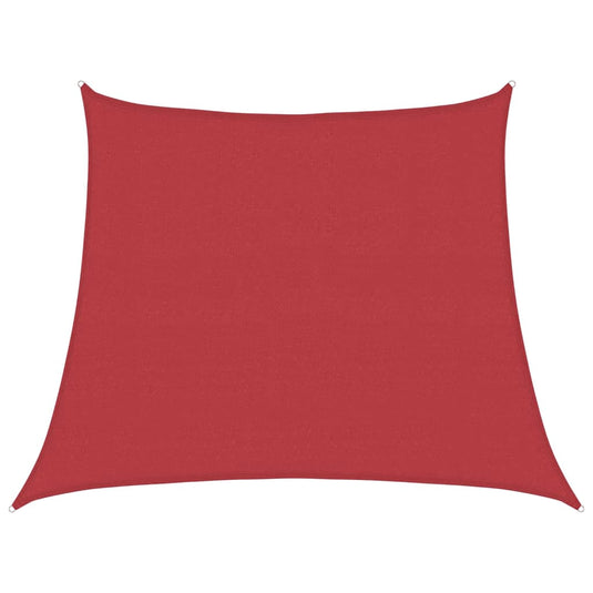 Vidaxl zonnezeil 160 g m² 3 4x3 m hdpe rood