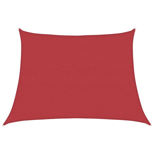 Vidaxl zonnezeil 160 g m² 4 5x3 m hdpe rood