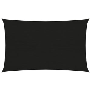 VidaXL Zonnezeil 160 g m² 4x6 m HDPE zwart