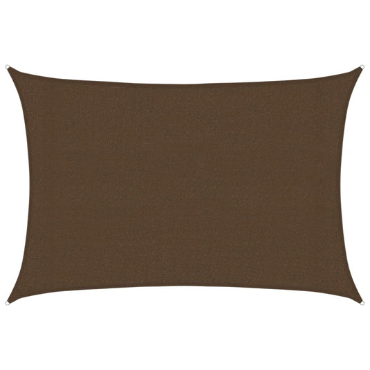 Vidaxl zonnezeil 160 g m² 3x4 m hdpe bruin