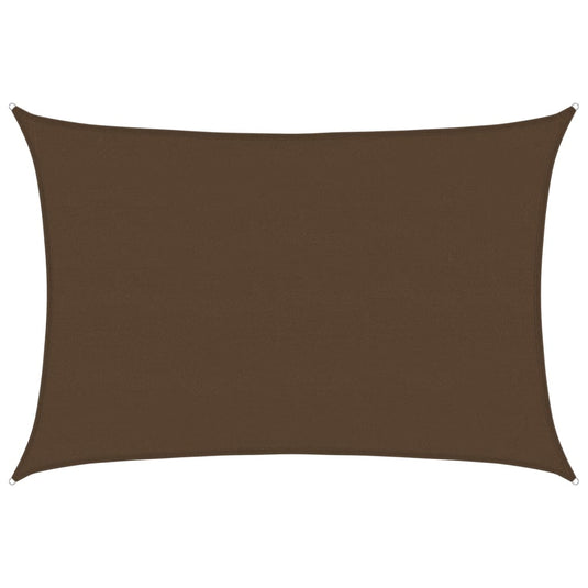 Vidaxl zonnezeil 160 g m² 5x7 m hdpe bruin