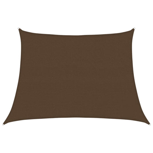 Vidaxl zonnezeil 160 g m² 4 5x3 m hdpe bruin
