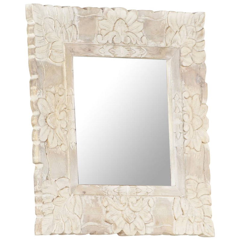 Load image into Gallery viewer, Vidaxl spiegel 50x50 cm massief mangohout wit
