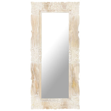 Vidaxl spiegel 110x50 cm massief mangohout wit