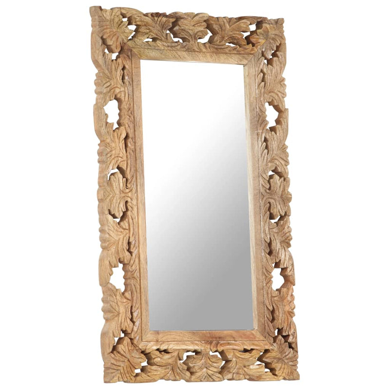 Load image into Gallery viewer, Vidaxl spiegel handgesneden 80x50 cm massief mangohout bruin
