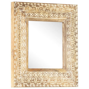 Vidaxl spiegel handgesneden 50x50x2,6 cm massief mangohout