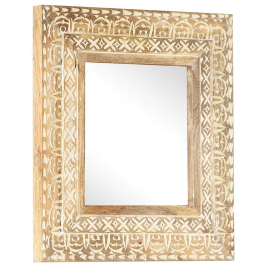 Vidaxl spiegel handgesneden 50x50x2,6 cm massief mangohout