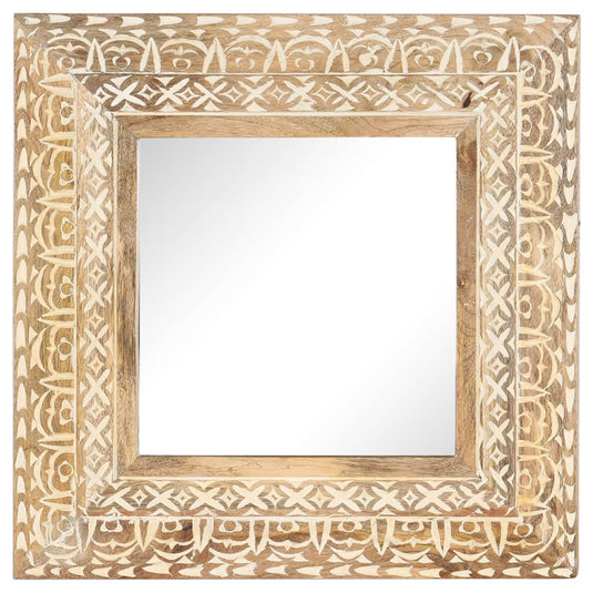 Vidaxl spiegel handgesneden 50x50x2,6 cm massief mangohout